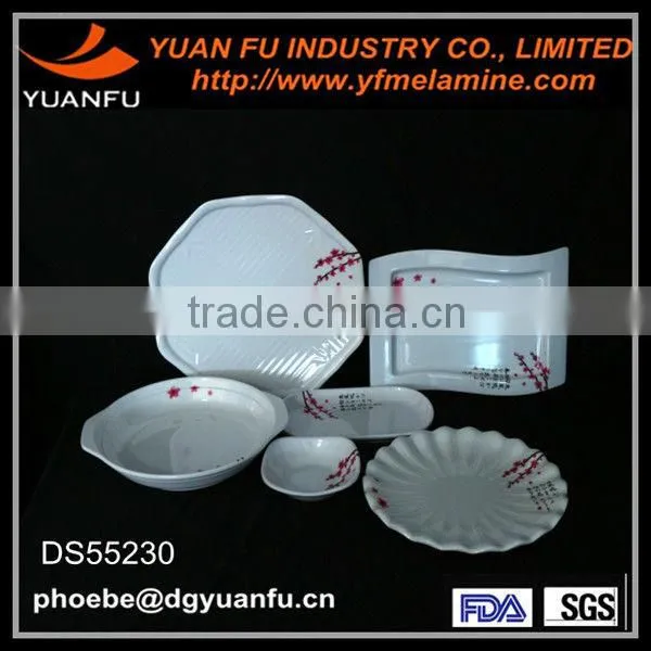 Elegant design melamine manufacturer dishes for restaurant