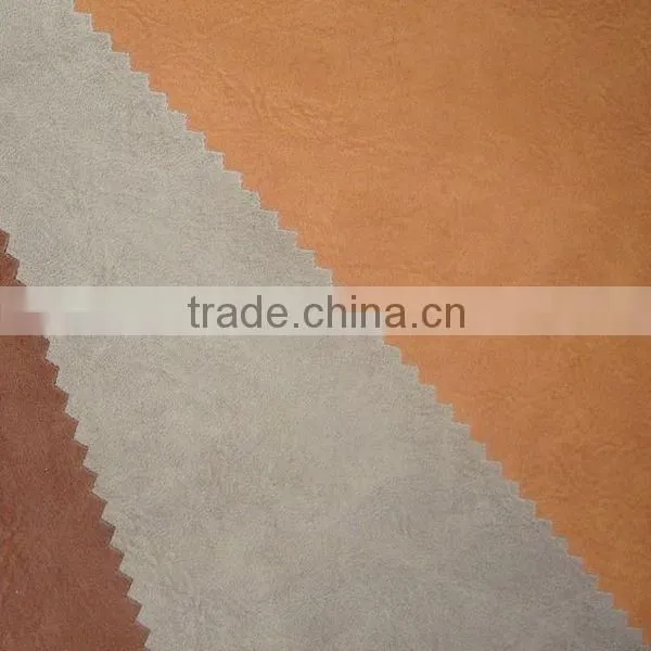 Yang buck embossed PU leather for shoe upper material usage