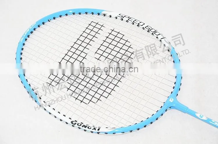 SPEED 6007 BLUE isometric frame aluminium head racket/top brand badminton racket/pu grip material