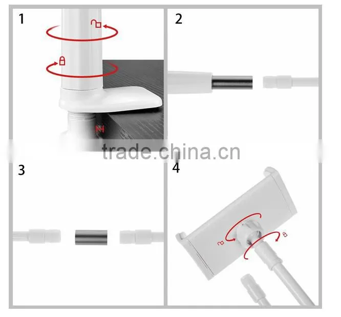 Good quality long arm retractable security display holder for tablet pc