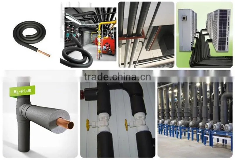 NBR&PVC rubber plastic foam insulation pipe thermal insulation
