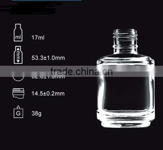 5ML flat square shaped glass Nail Polish Container China factory