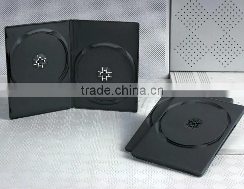 High Quality 9mm Double Plastic Black Long DVD Case DVD Box