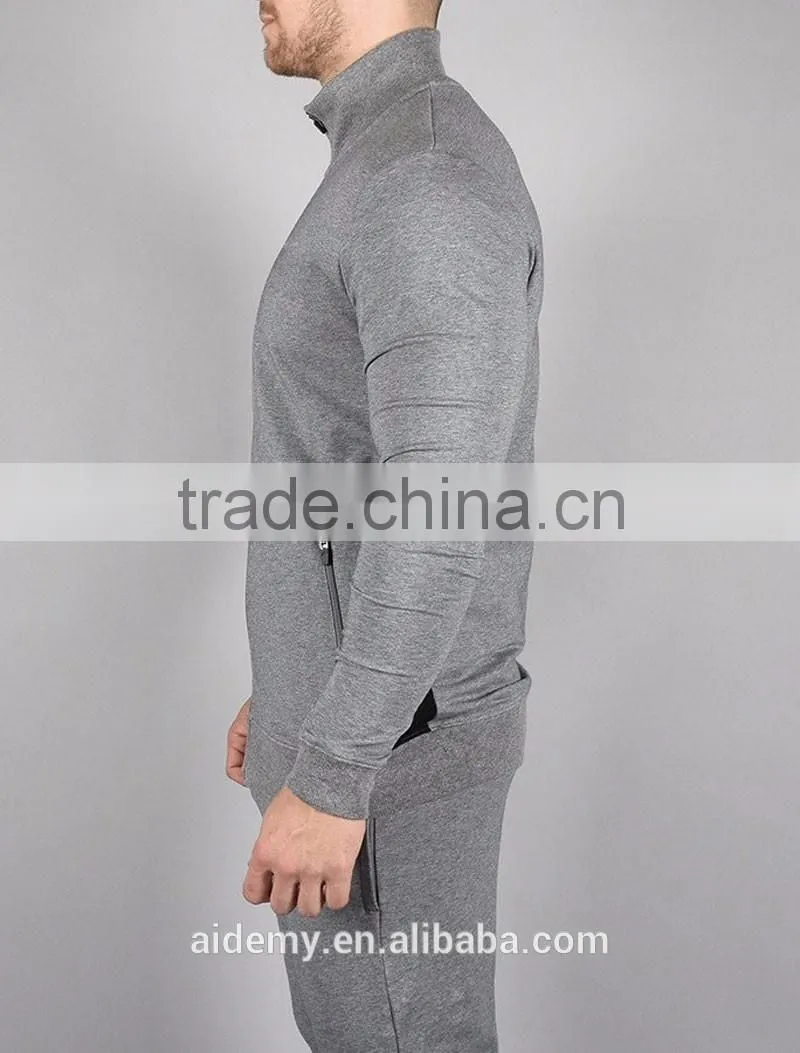 Manufacture of athletic apparel wholesale high collar pullover hoodie zipper jumper hoodie