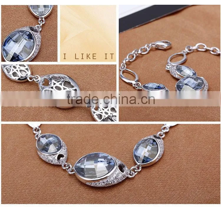NEW Wholesales 925 silver bracelet Crystal Y5007