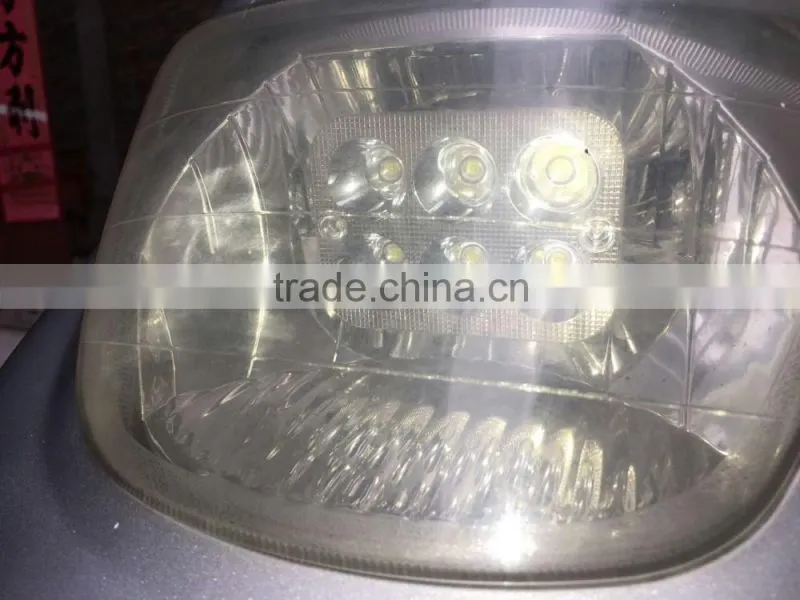18W led motorcycle light 6LED Square motorcycle headlight