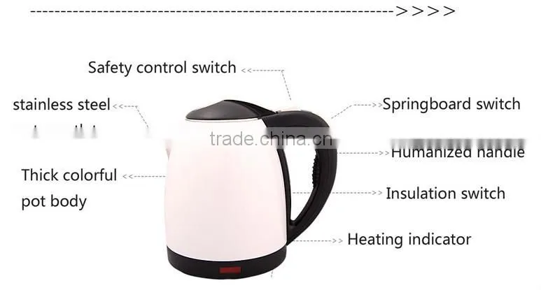 CE Certification and Plastic Material Multifunction Electric Kettle