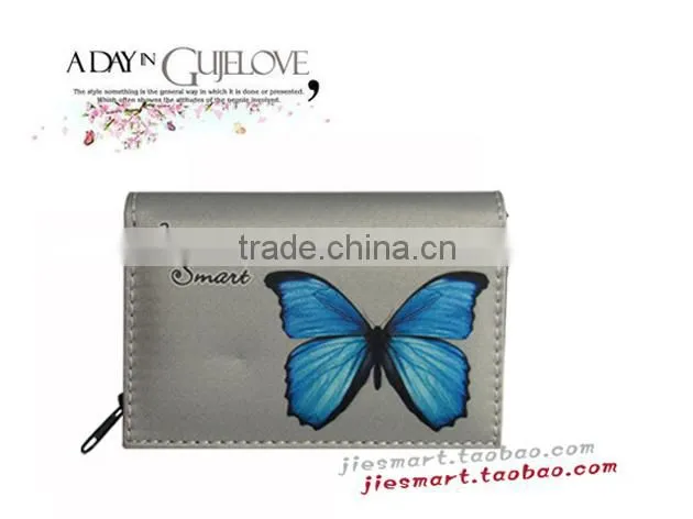 JSMART folded wallet digital printing NO MOQ giftware butterfly souvenirs