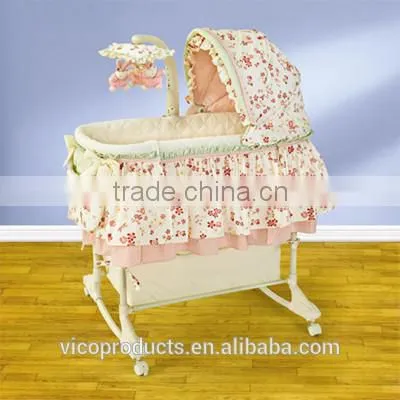 New design baby bassinet with rocker with canopy