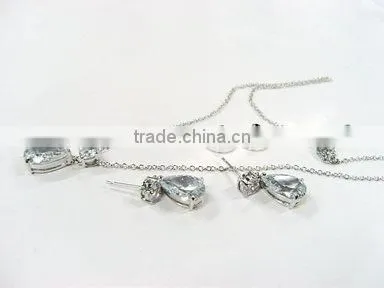 Arabic women jewelry set platinum plating platinum wedding necklace set
