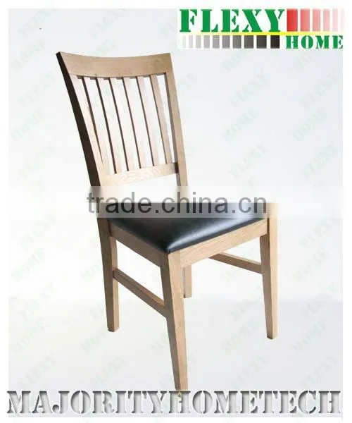 wood with Leather Seat dining chair