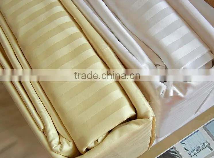 luxury cotton 1cm stripe hotel bedlinens