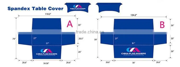 Brand exposure custom polyester table cloth , trade show spandex table cover