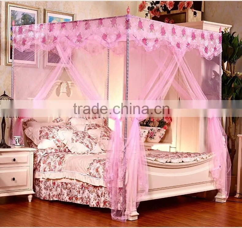 rectangular mosquito net bed canopy 100% polyester china textile factory