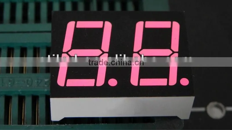 0.56 inch red dual digit 7 segment LED display, 2 digit LED