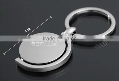 Fashion men's round zinc alloy personalized keychain