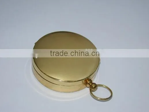 High Quality Outdoor Portable Metal Brass Compass With Lid