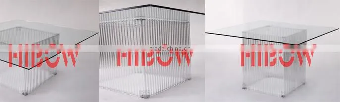 elegent transparent dinning table