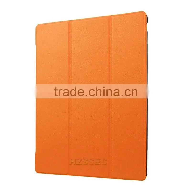 New arrival orange folding smart leather flip case back stand tablet case for Google Pixel C shockproof rugged case