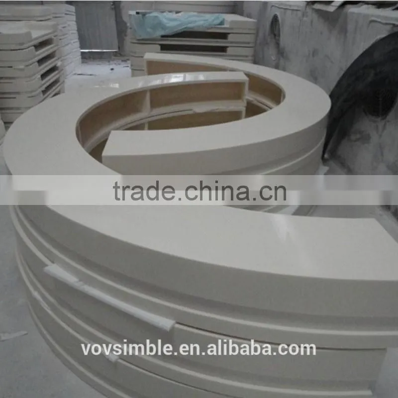 SIMBLE composite countertop/artificial stone worktop/artificial stone reception desk
