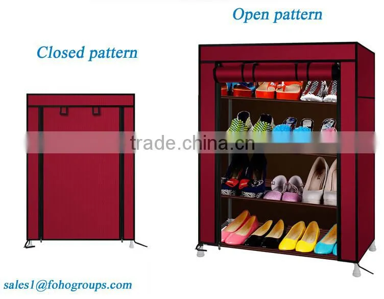 (FH-FC6010)Living Room Furniture Type and General Use Metal Shoe Rack Designs