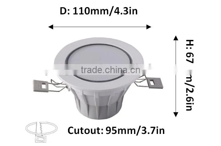 Commercial kitchen light fixtures / 3 inch recessed retrofit ceiling mounted