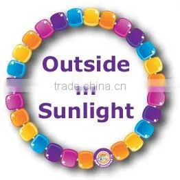 DIY uv bead bracelet solar bracelet change colour in sunshine