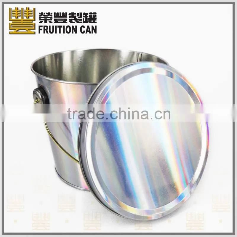 Halographic Bucket Tin with Lid