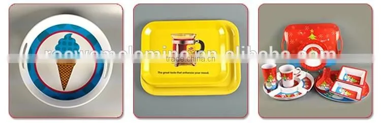 New arrival X'mas melamine compartment food tray