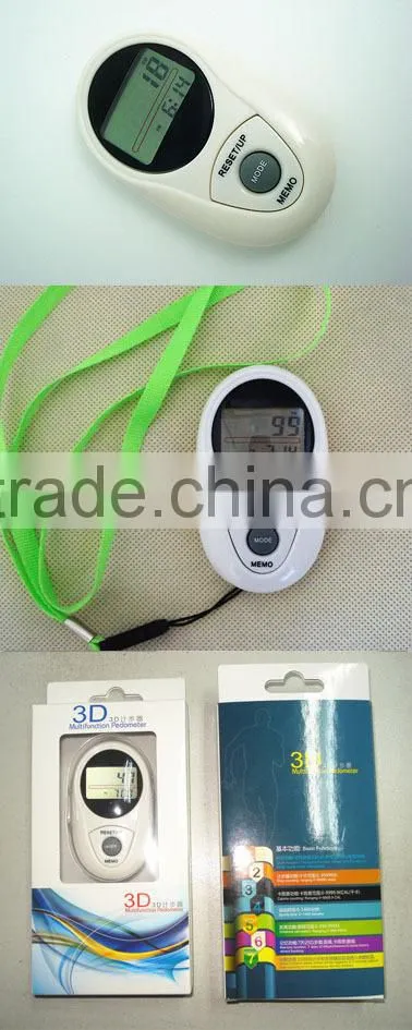 professional gift sports 3d sensor usb pedometer step counter