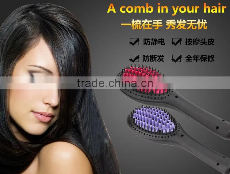 New Hot Electric straightening hair brush coloring brush comb AU EU UK USA PLUG