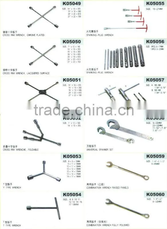 High quality Adjustable Spanner Wrench/ Y type or T type or L type wrench /pipe wrench/ multi-purpose wrench