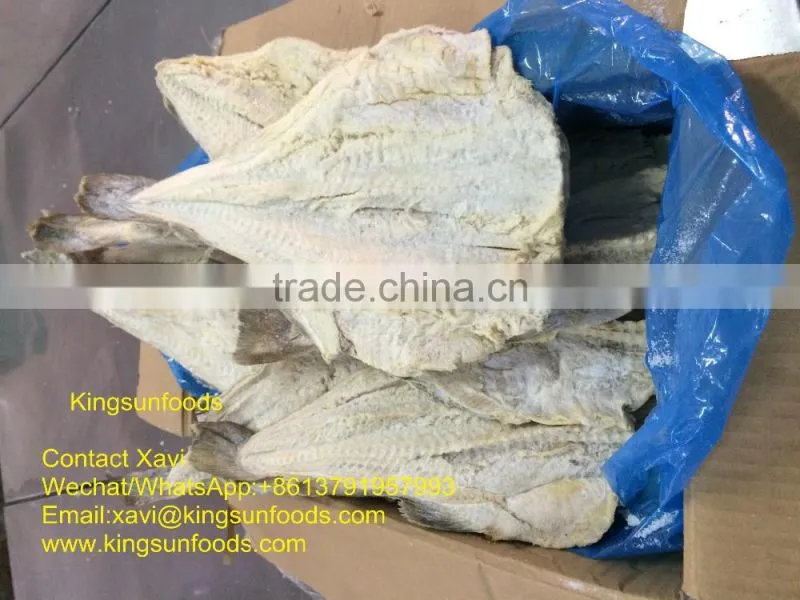 Dry Salted Alaska Pollock Fish Split Fillet