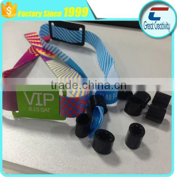 Custom Print Fabric NFC Wristbands NTAG213 for Supporting Mobile Payment