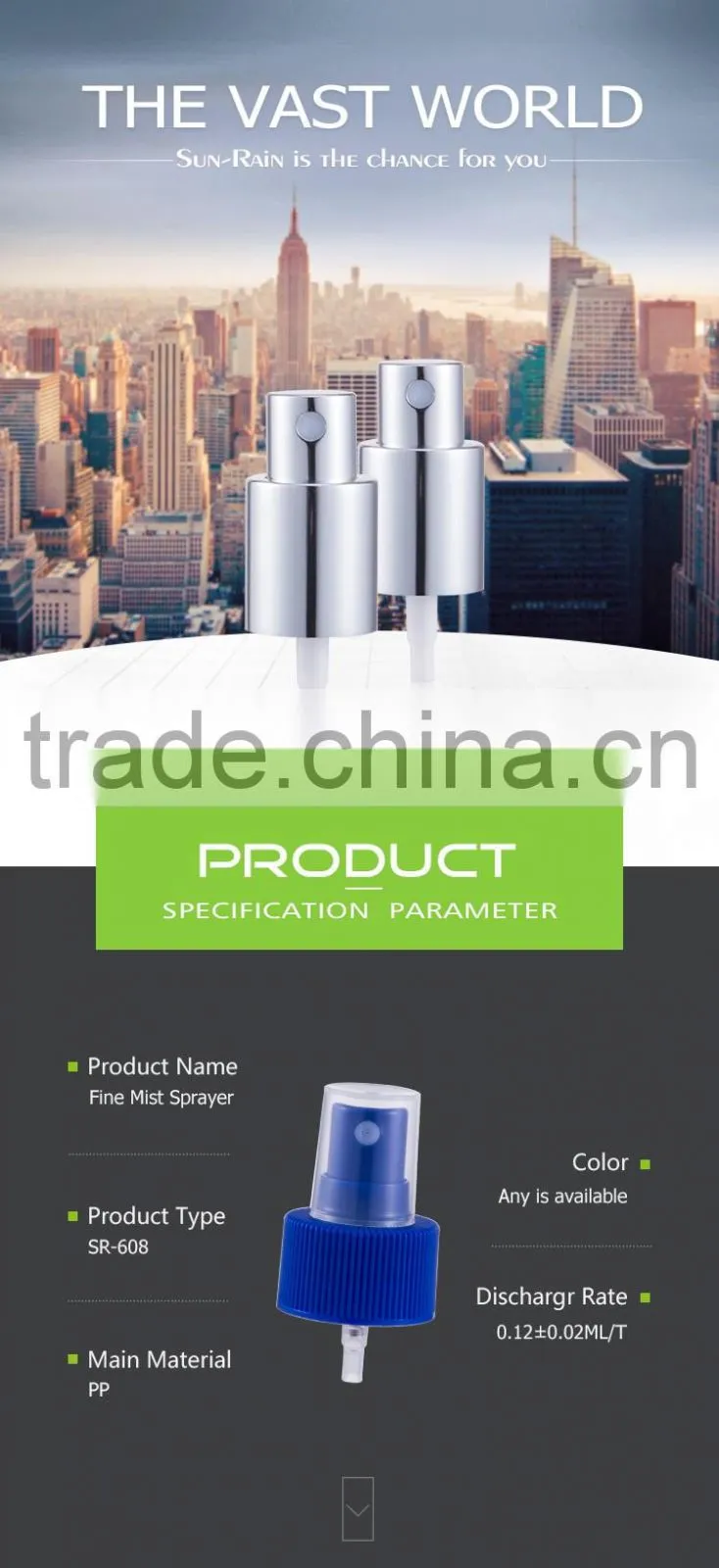 Hot Nonspill ISO SGS certified perfume small hand spray 20/410 finger sprayer pump