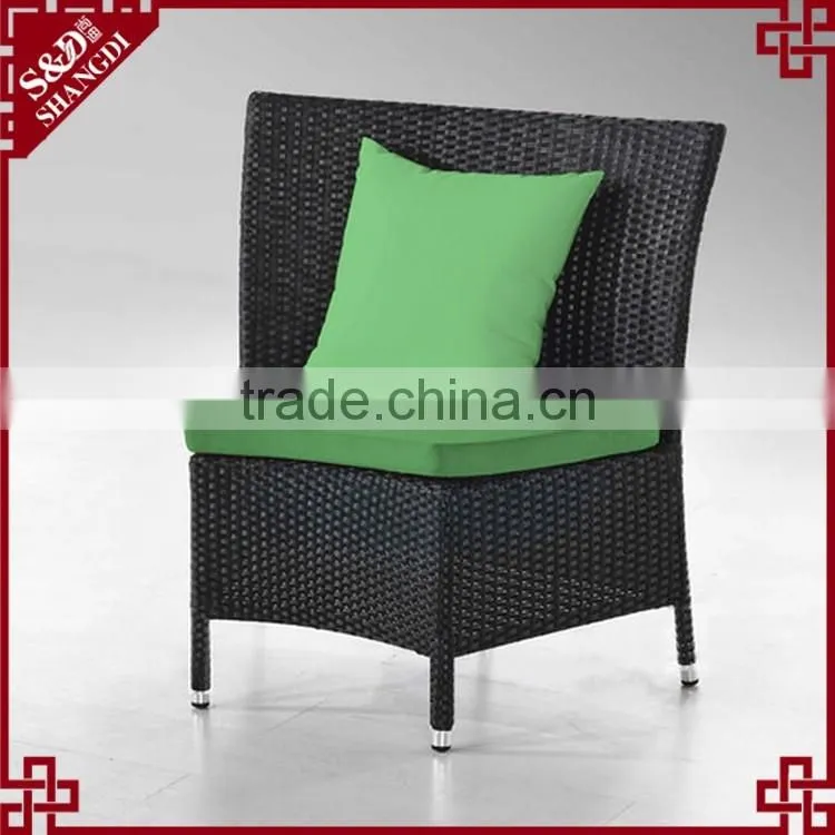All weather PE wicker modern round dining table sets with 6 chairs