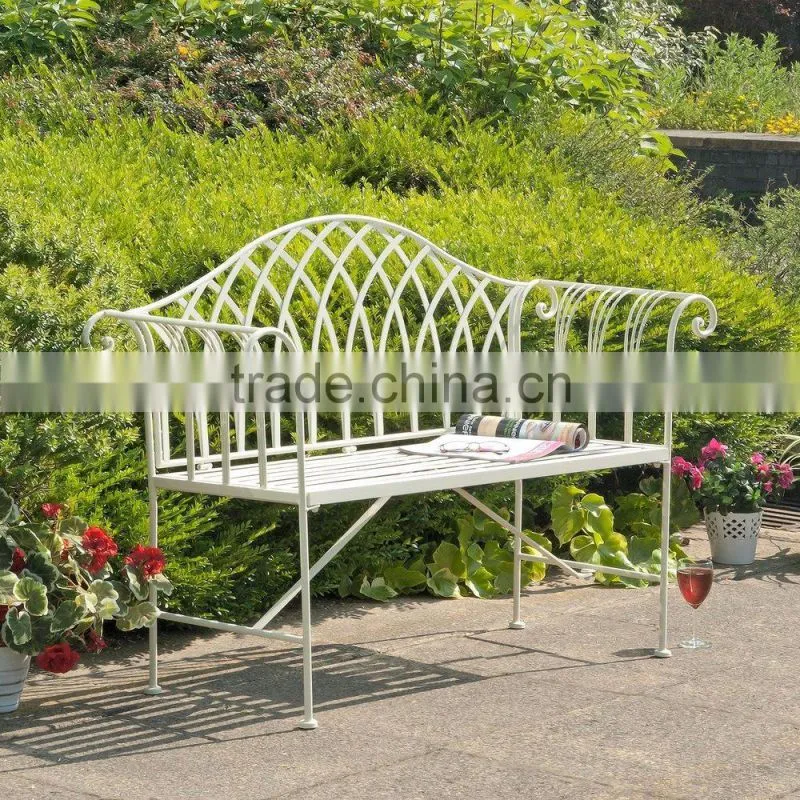 Wrought iron 2 seater bench