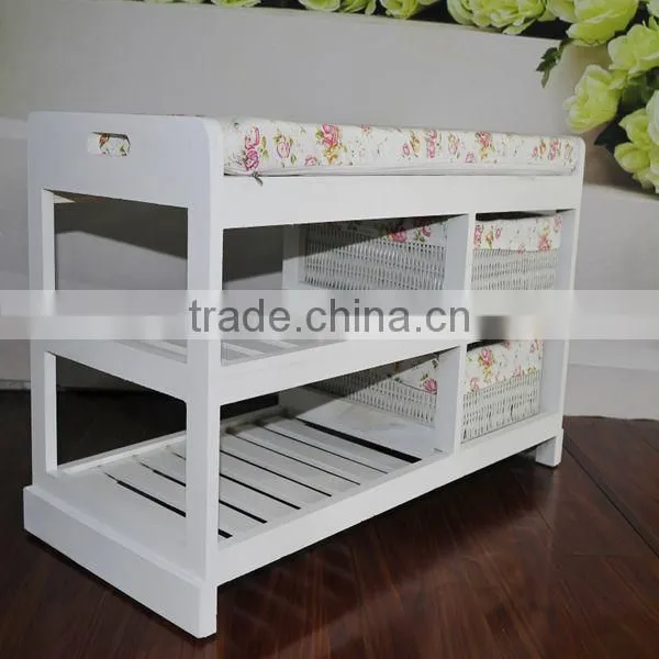 HOT Europe wholesale solid wood furniture with wicker baskets
