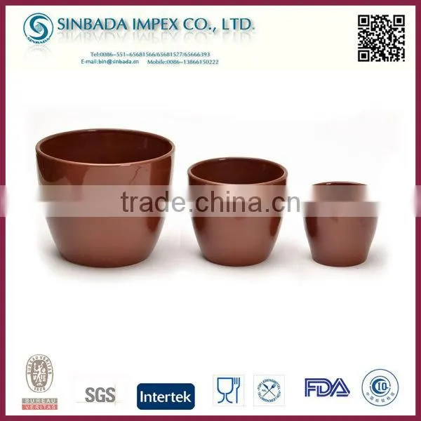 Factory price new design ceramic products, orange decrative ceramic plant pot/flower pots