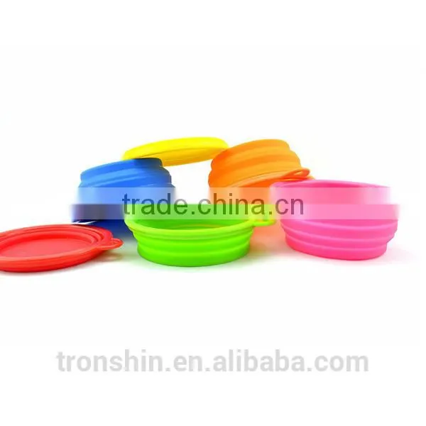 custom dog feeding bowl Collapsible silicone dog bowl