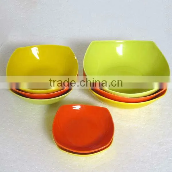 China suppliers custom Wholesale color glazed ceramic dinnerware set