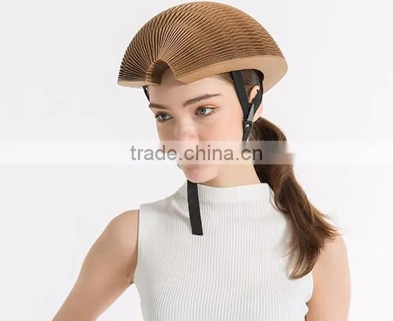 cheap rain resistant Kraft flexible paper Folding helmet