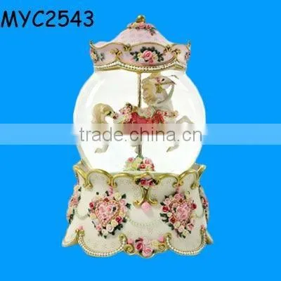 Collectible resin crafts musical carousel