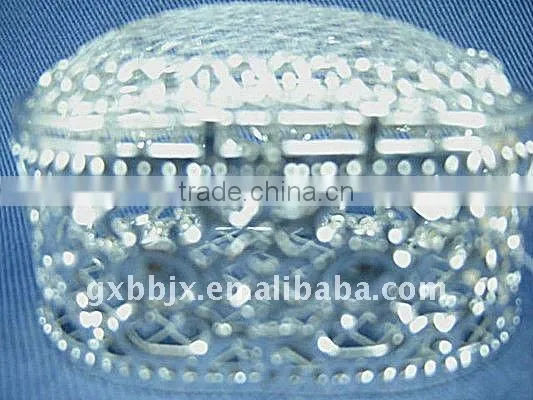 Egg shaped silver wire gift venetian jewelry box