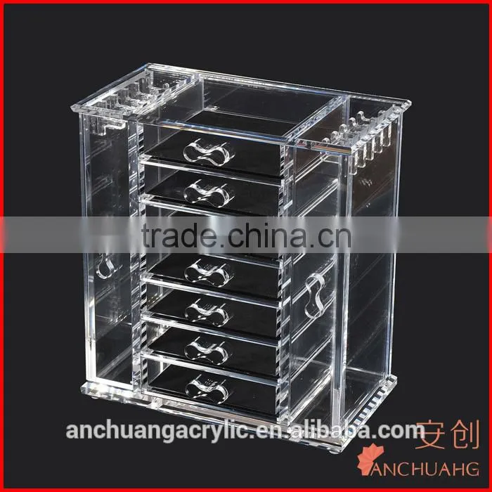Deluxe 7-drawer Clear Acrylic Jewelry Organizer Necklace Keeper