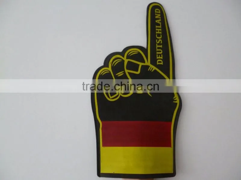 white big cheering hand gloves with logo print
