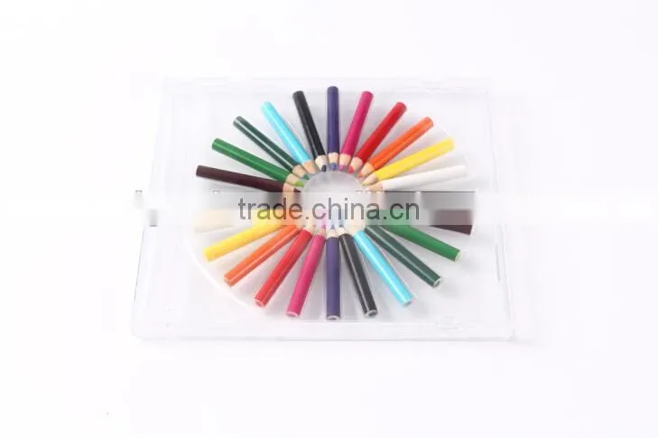 Wholesale novelty style color pencil set, double side wooden color pencil