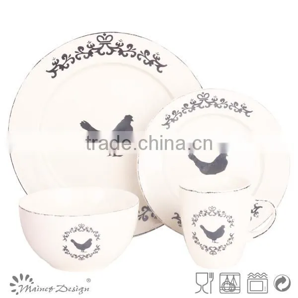 Snowflake novelty ceramic christmas dinnerware
