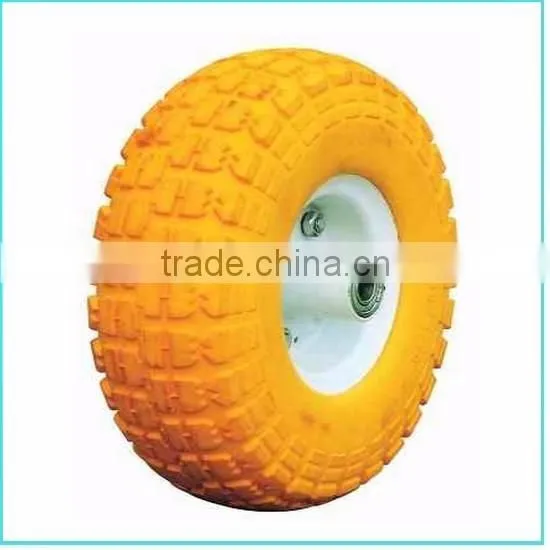 flat free wheel pu wheel 3.00-4 Solid wheel