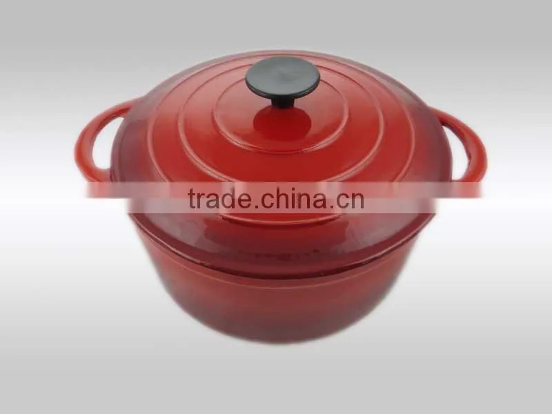 Enamel coated cast iron containers